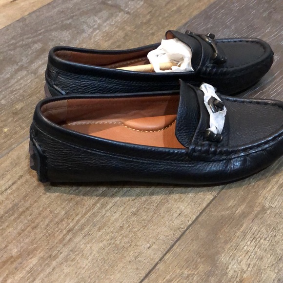 Coach Women's Arlene Black Leather Driving Loafers 5 B - Picture 7 of 8